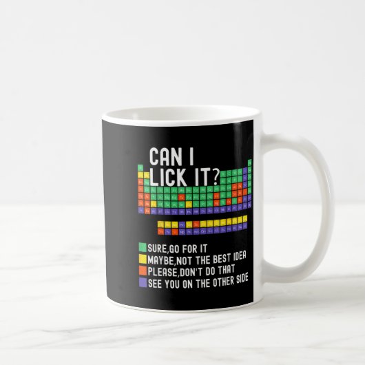 Can I Lick It Periodic Table Funny Science Teacher コーヒーマグカップ (右)