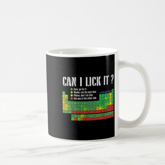 Can I Lick It Periodic Table Funny Science Teacher コーヒーマグカップ (右)
