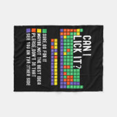 Can I Lick It Periodic Table Funny Science Teacher フリースブランケット (正面(横))