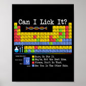 Can I Lick It Periodic Table Funny Science Teacher ポスター (正面)