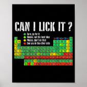 Can I Lick It Periodic Table Funny Science Teacher ポスター (正面)
