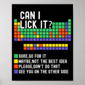 Can I Lick It Periodic Table Funny Science Teacher ポスター (正面)