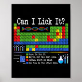 Can I Lick It Periodic Table Funny Science Teacher ポスター (正面)