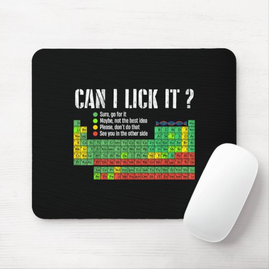 Can I Lick It Periodic Table Funny Science Teacher マウスパッド (マウス)