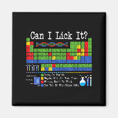 Can I Lick It Periodic Table Funny Science Teacher マグネット (正面)