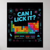 Can I Lick It Tee Funny Periodic Table Teacher Coo ポスター (正面)
