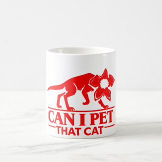 Can I Pet That Cat Demodog Stranger Meme Funny cat コーヒーマグカップ