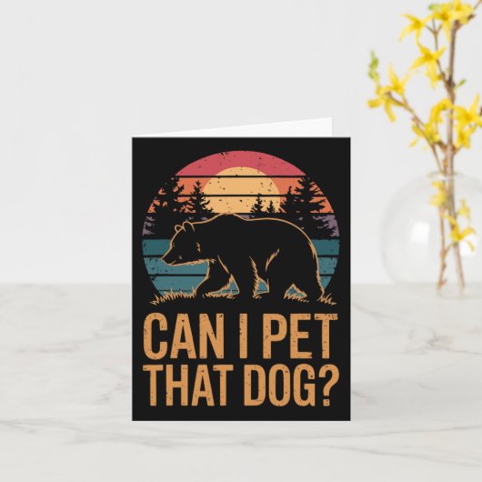 Can I Pet That Dog Bear 1  カード (黄色い花)