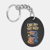 Can I Pet That Dog Funny Tabletop RPG Design Gift キーホルダー (正面左)