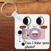 Can I take your photo? Camera art キーホルダー (正面)