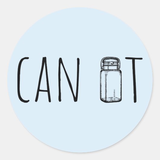 Can It Vintage Glass Jar Canning Season ラウンドシール (正面)