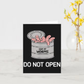Can Of Worms Do Not Open, Funny, Jokes, Sarcastic  カード (黄色い花)
