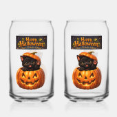 Can Peking kitty whimsical happy Halloween? ガラス缶 (正面)