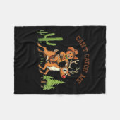 Can’t Catch Me Gingerbread Cowboy Funny Christmas フリースブランケット (正面(横))