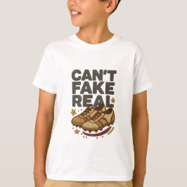Can’t Fake Real Football Embroidered Design Tシャツ