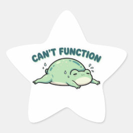 Can’t Function Frog Sticker Cute Exhausted Frog Fu 星シール