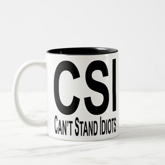 Can’t Stand Idiots CSI #USAPatriotGraphics © ツートーンマグカップ (左)