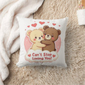 Can’t Stop Loving You Cute Valentine Pillow クッション (ブランケット)