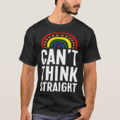 Can t Think Straight Bohemian Rainbow Gay Pride Mi Tシャツ (正面)
