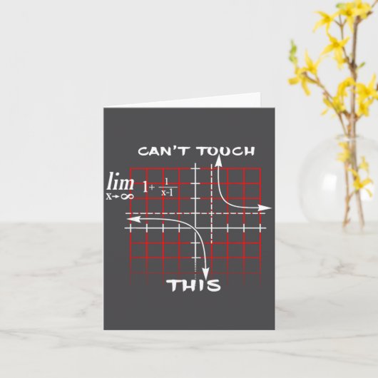 Can T Touch This Equation Math Funny Gift  カード (黄色い花)