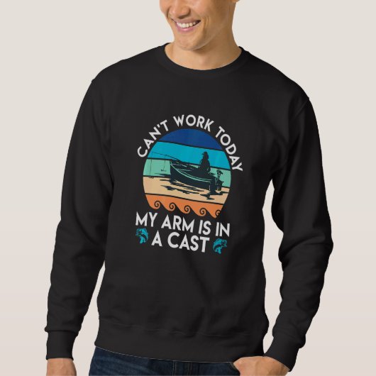 Can Work Arm Is Cast Anglerパパ魚釣り スウェットシャツ (正面)