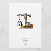 Can You Dig It, Construction 2nd Birthday 招待状 (裏面)