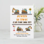 Can You Dig It, Construction 2nd Birthday 招待状 (スタンド正面)