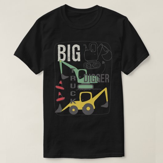 Can You Dig It Construction Truck Boy Man Dad Birt Tシャツ (デザイン正面)