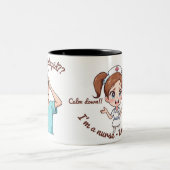 Can You Fix Stupid? I’m a Nurse Not magician ツートーンマグカップ (中央)