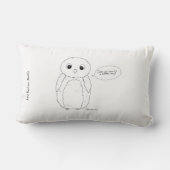 Can you read me a bedtime story? owl kudde. ランバークッション (裏面)