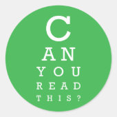 Can you read this? ラウンドシール (正面)