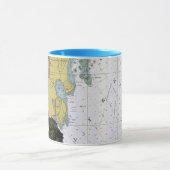 Canaの島の灯台図表のマグ マグカップ (中央)