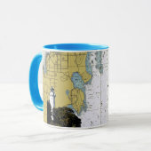 Canaの島の灯台図表のマグ マグカップ (正面左)