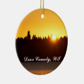 Canaの島の灯台、Door郡、WI セラミックオーナメント (右)