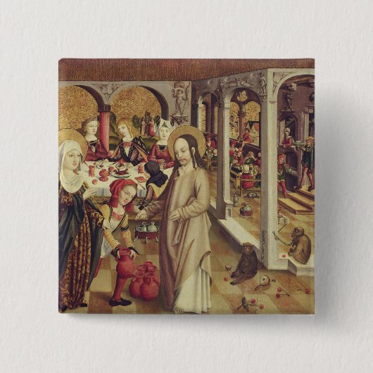 Cana、c.1500の結婚 缶バッジ (正面)