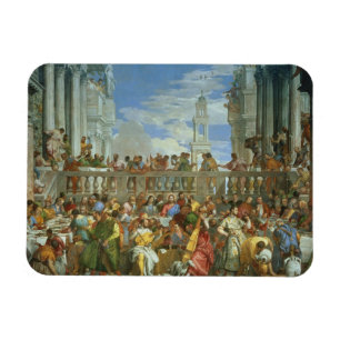 Cana、c.1562 (キャンバスの油)の結婚の饗宴 マグネット
