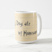 Canaan私の犬は私の宿題を食べました コーヒーマグカップ (正面右)