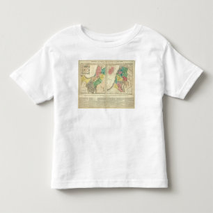 Canaan -イスラエル共和国の地図書の地図 トドラーTシャツ