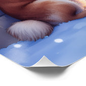 Canaan Dog Desert Stone Winter Christmas Art ポスター (コーナー)