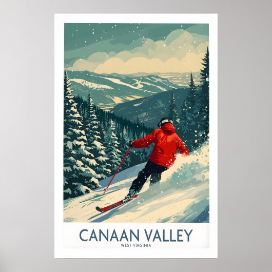 Canaan Valley Ski Print 1 ポスター (正面)