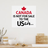 CANADAはアメリカへの販売ではないおもしろいえーあ ポスター (キッチン)