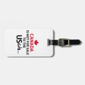 CANADAはアメリカへの販売ではないおもしろいえーあ ラゲッジタグ (正面横)