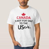 CANADAはアメリカへの販売ではないおもしろいえーあ Tシャツ (正面)