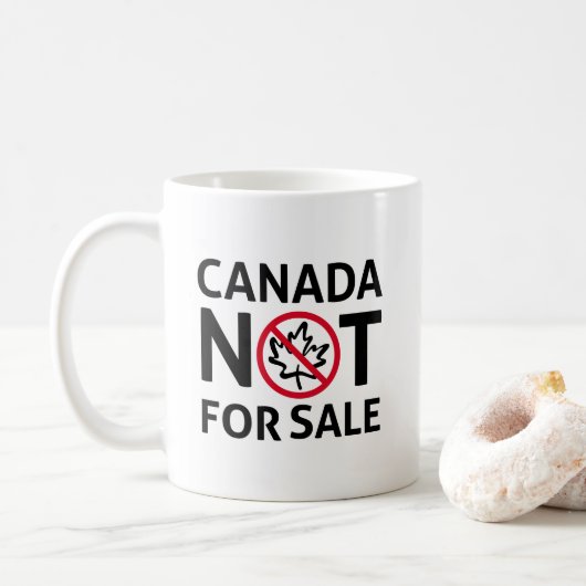 CANADAは米国メープルリーフへの販売を行わない コーヒーマグカップ (ドーナツ)