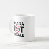 CANADAは米国メープルリーフへの販売を行わない コーヒーマグカップ (正面左)