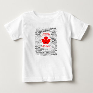 Canada150ベビーのロンパース ベビーTシャツ