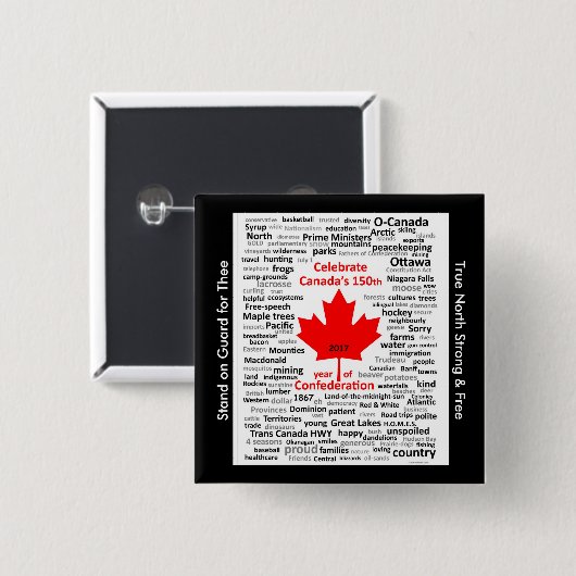 Canada150ボタン 缶バッジ (正面&裏面)