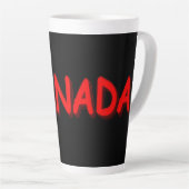 "#CANADA"かわいい式デザイン。買今 カフェラテマグ (右アングル)