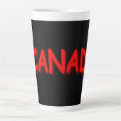 "#CANADA"かわいい式デザイン。買今 カフェラテマグ (正面)