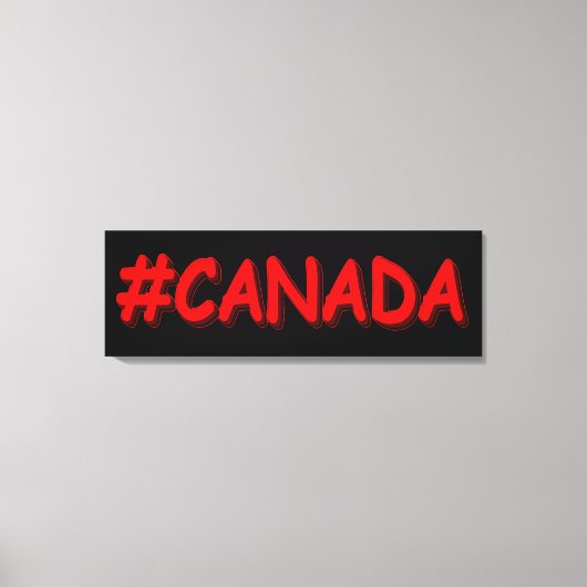 "#CANADA"かわいい式デザイン。買今 キャンバスプリント (正面)